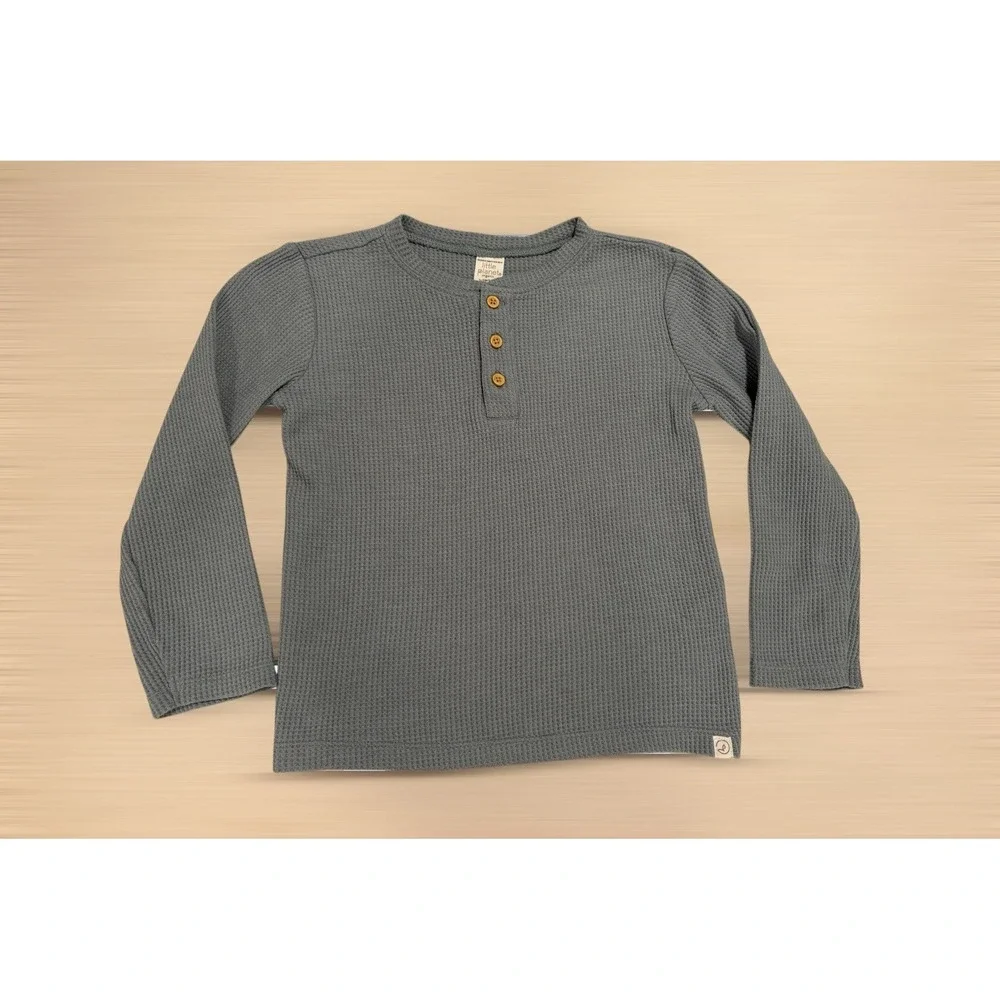 Carter's‎ Little Planet Waffle Long Sleeve 5T Blue Shirt